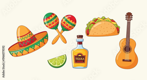 Mexican food and drink items.