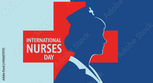 Nurse Silhouette International Nurses Day.