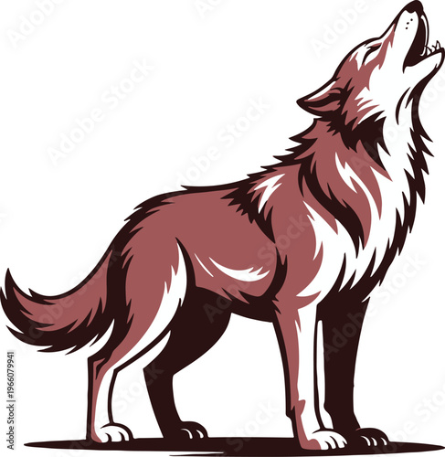 wolf head silhouette vector linework fur pattern