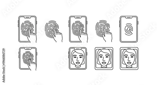 Fingerprint and face recognition technology.