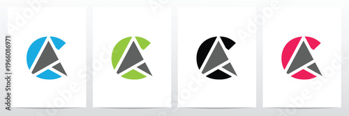 Simple Letter Initial CA Logo Design