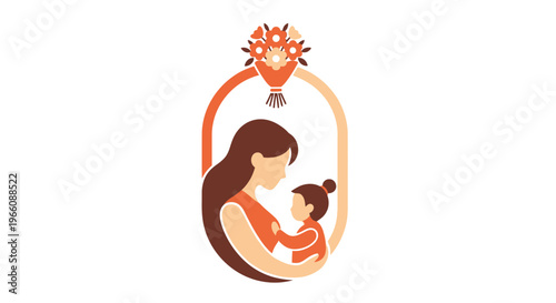 Mother Holding Baby in Her Arms.