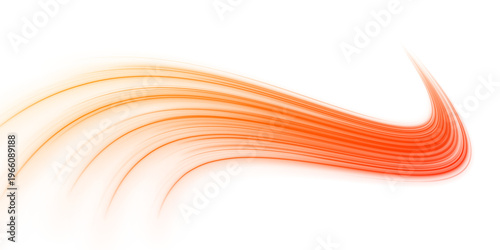 Εκτύπωση καμβά Bright glowing lines curve through a digital environment