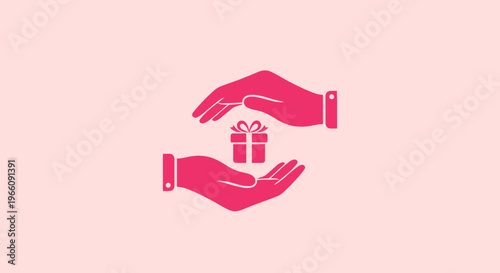 Hands holding a gift box.