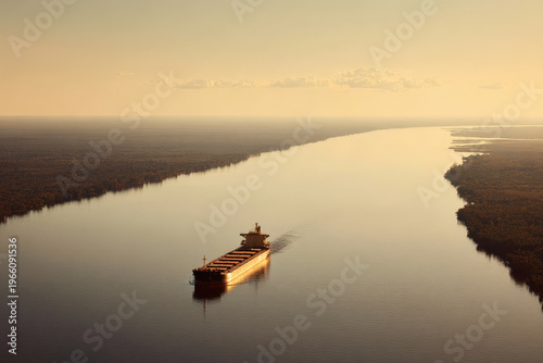 joyful young man with bright smile holds bus ticket against clean blue background