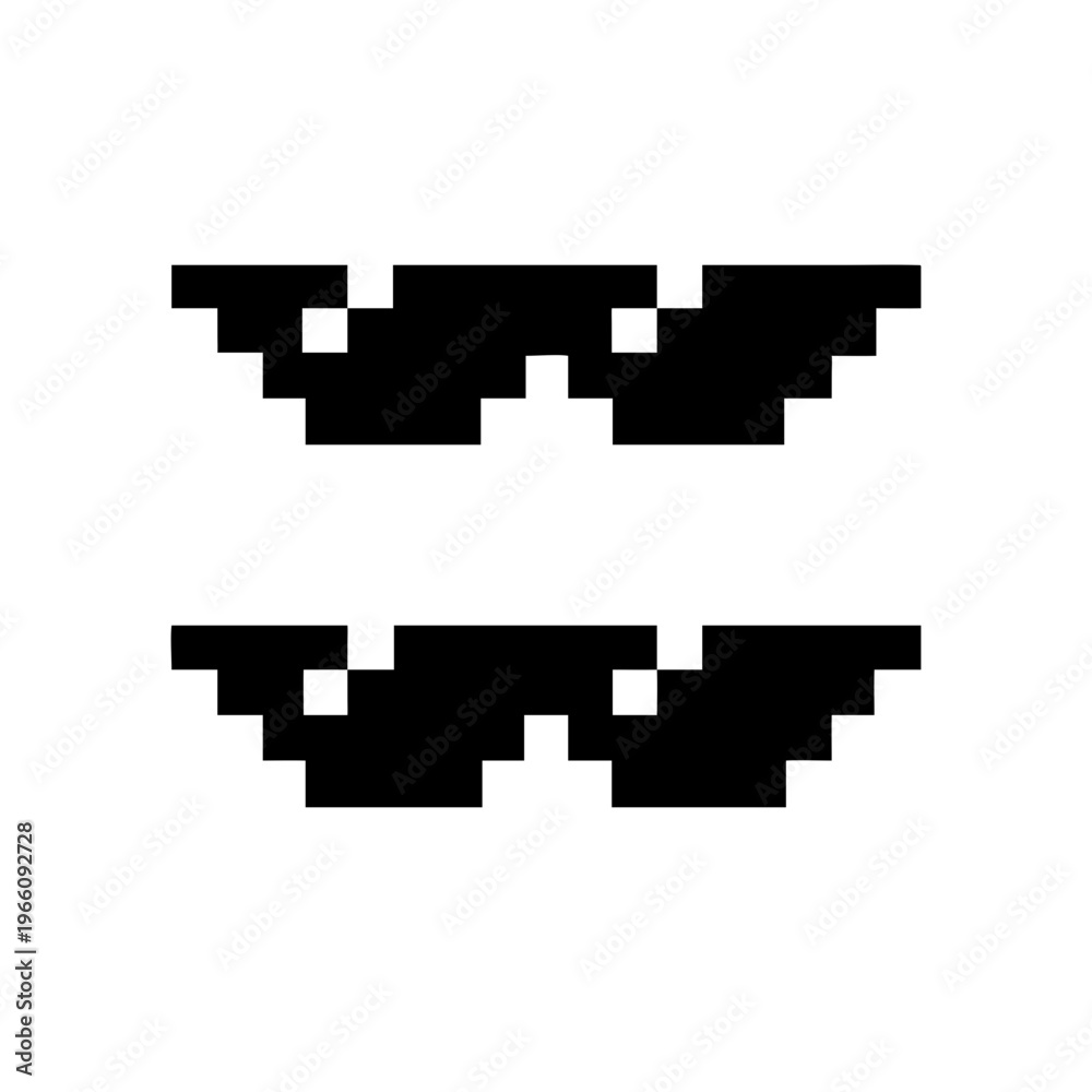 Fototapeta premium Pixelated sunglasses on a for graphic design