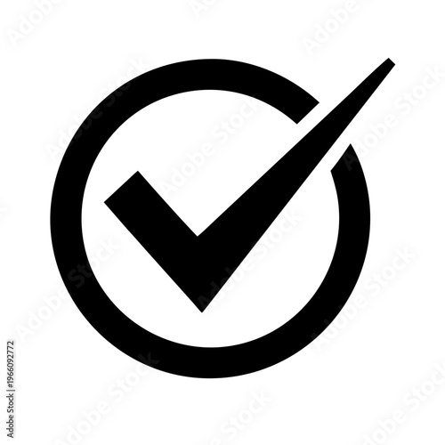 Black checkmark symbol in a circle