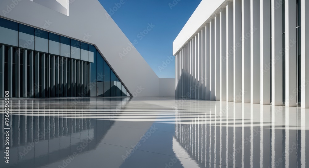 Fototapeta premium A large building with a blue sky in the background