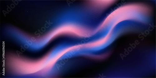 An abstract colorful background featuring glowing lines and waves with a smooth flowing silk texture in a soft blue wavy pattern design