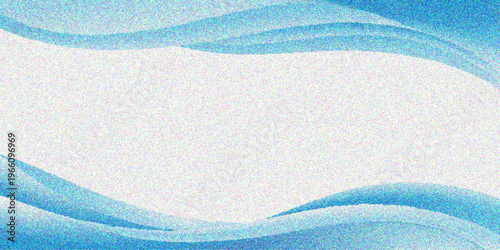 Abstract blue background with clean winter waves and a textured frost pattern on a cold ice surface