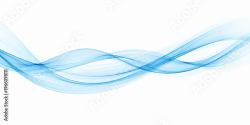 Abstract blue wave background with flowing lines and smooth modern design
