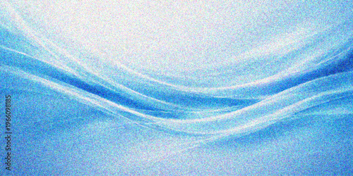 An abstract winter background featuring a bright blue fabric texture with white frost patterns and crystal snowflake details on a cool paper surface