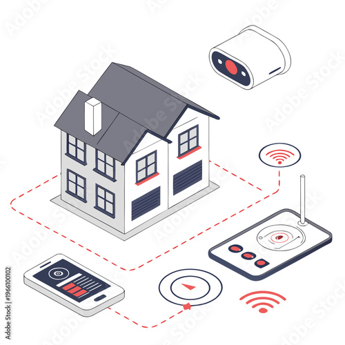 Smart home automation system with smartphone and remote control house