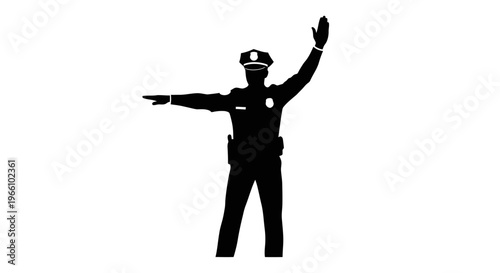 1 may, may day, Labor day icons representing international workers, silhouette of a police officer directing traffic, vector