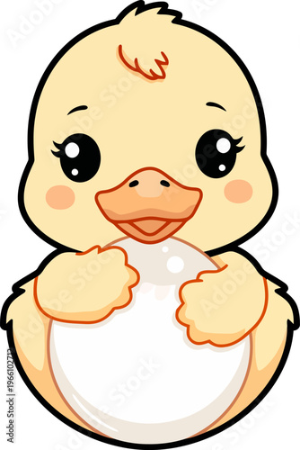 Cute Baby Chick Cartoon Character