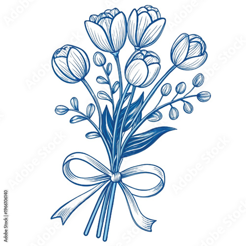 minimal botanical graphic sketch drawing, trendy tiny tattoo design, floral elements vector illustration