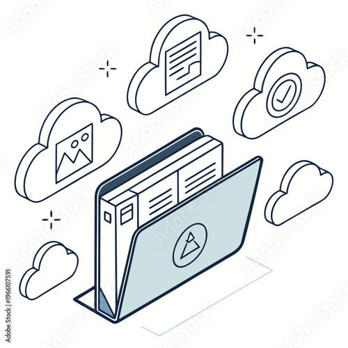 Laptop computer with cloud storage and data sync