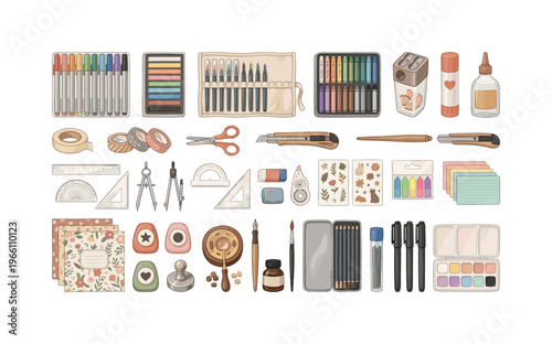A delightful collection of art and craft supplies for creative projects