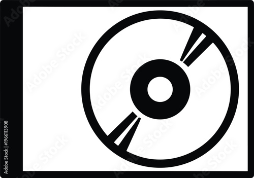 cd disc with center hole subtle data side vector illustration on transparent background