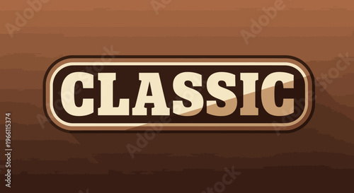 Retro Classic Text Logo Badge, Vintage Style Design Element