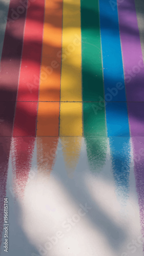 Colorful Rainbow Flag Fabric Texture.