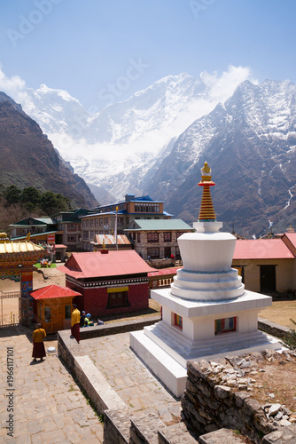 Tengboche monastery with peaks in background, EBC, Nepal