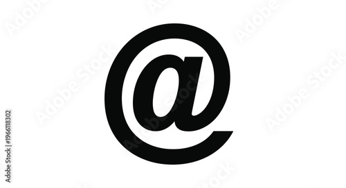 A simple graphic representation of the at symbol commonly used in email addresses and social media high quality professional detailed modern