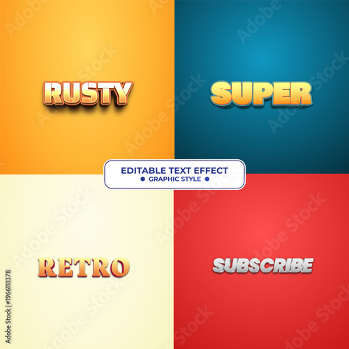 Template Editable Text Effect Collection for Creative Graphic Design