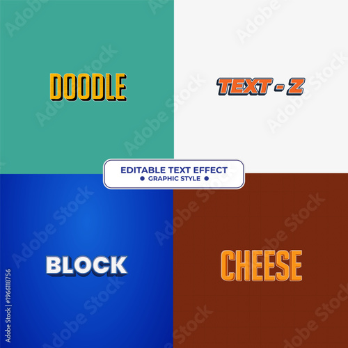 Editable Text Effect Graphic Style Collection.