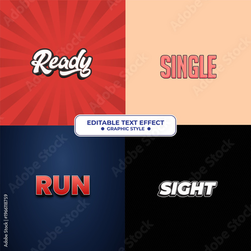 Collection of Editable Text Effects and Graphic Styles for Creative Design Projects.