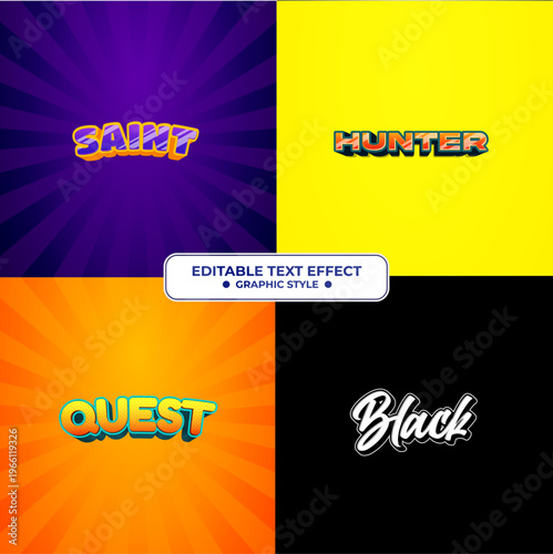 Editable Text Effect Set for Creative Graphic Design