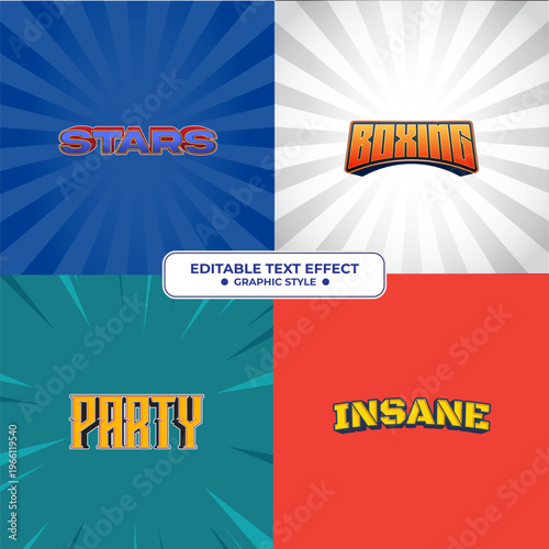 Set Editable Text Effect Styles - Graphic Resource Template