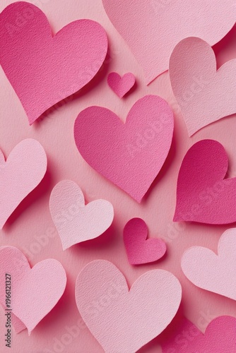 Pink Heart Paper Decor