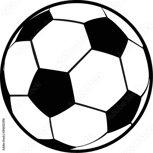 silhouette of a soccer ball standing. Football is a dynamic sport. logo. vector illustration