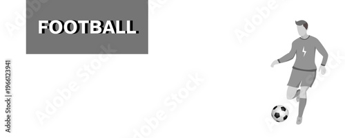 soccer ball. Soccer Template design, Football banner, Sport layout design.  vector illustration.  kicking a soccer ball, running. black,