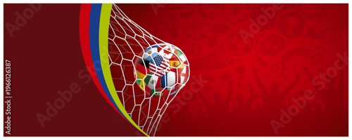 ARRIÈRE-PLAN DE FOOTBALL 2026 rouge