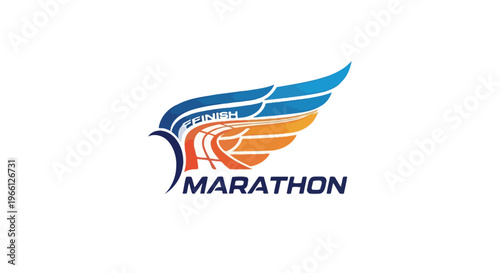 Marathon Running Event Logo Design.