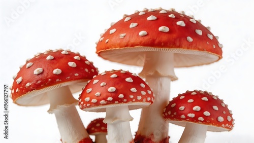 Red mushrooms with white spots