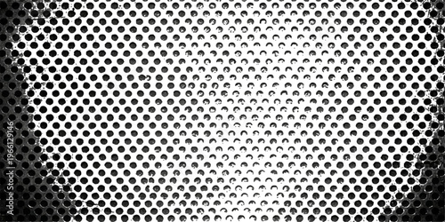 Abstract Perforated Metal Mesh: A striking close-up of a metal mesh, a symphony of circular perforations creating a captivating pattern, inviting exploration and visual intrigue. 