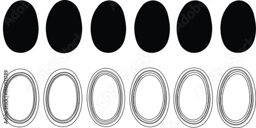 Fingerprint comparison black and white impressions with detailed ridge patterns