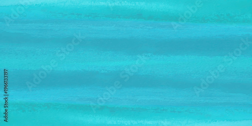 Blue watercolor background with abstract turquoise brush strokes and ethereal ocean wave texture for artistic design