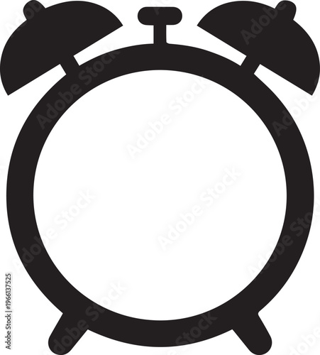 Productivity Management Alarm Clock Silhouettes