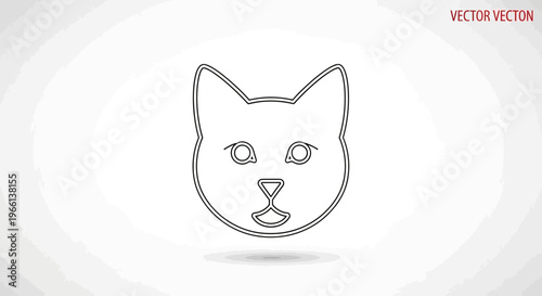Simple line drawing of a cat.