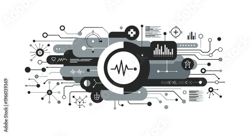 A minimalist representation of connected nodes, evoking themes of data transfer, innovation, and digital networks. Ideal for tech blogs, presentations