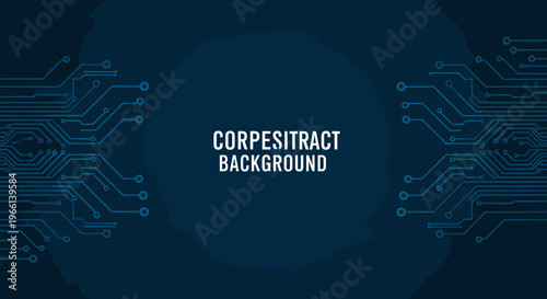 A dark blue abstract circuit board pattern evokes themes of technology and connectivity. Ideal for backgrounds in tech articles, website design, or pr
