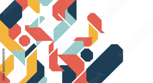 A vibrant and modern geometric background, ideal for website design, presentations, or creative marketing materials. The pastel colors create a positi