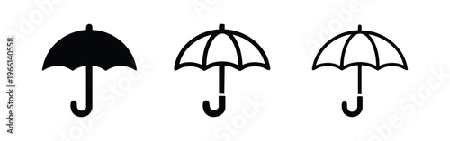 Tableau sur toile Umbrella Icon Set