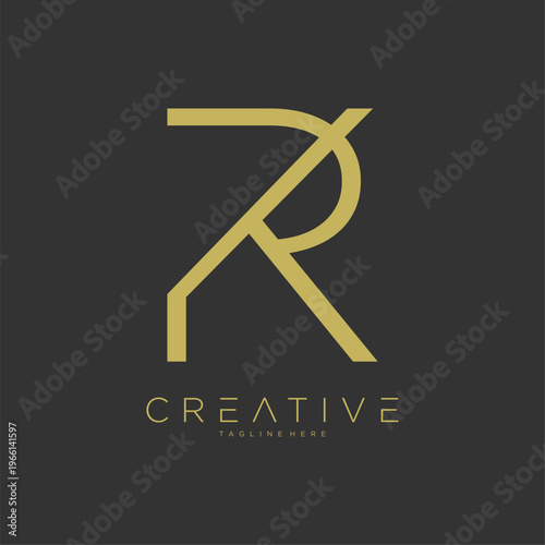 Conceptual geometric lettermark design, an elegant and modern brand identity