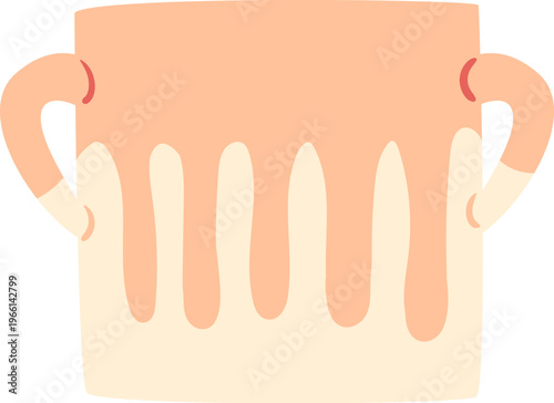 Vase With Dripping Glaze Cartoon