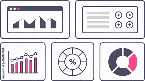 Infographic template with statistics diagrams graphs